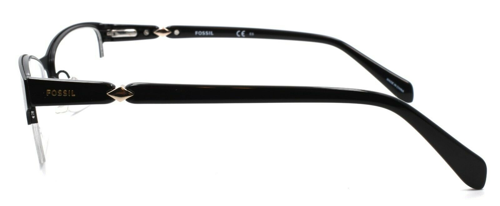 3-Fossil FOS 7000 10G Women's Eyeglasses Frames Half-rim 53-17-140 Matte Black-762753772794-IKSpecs