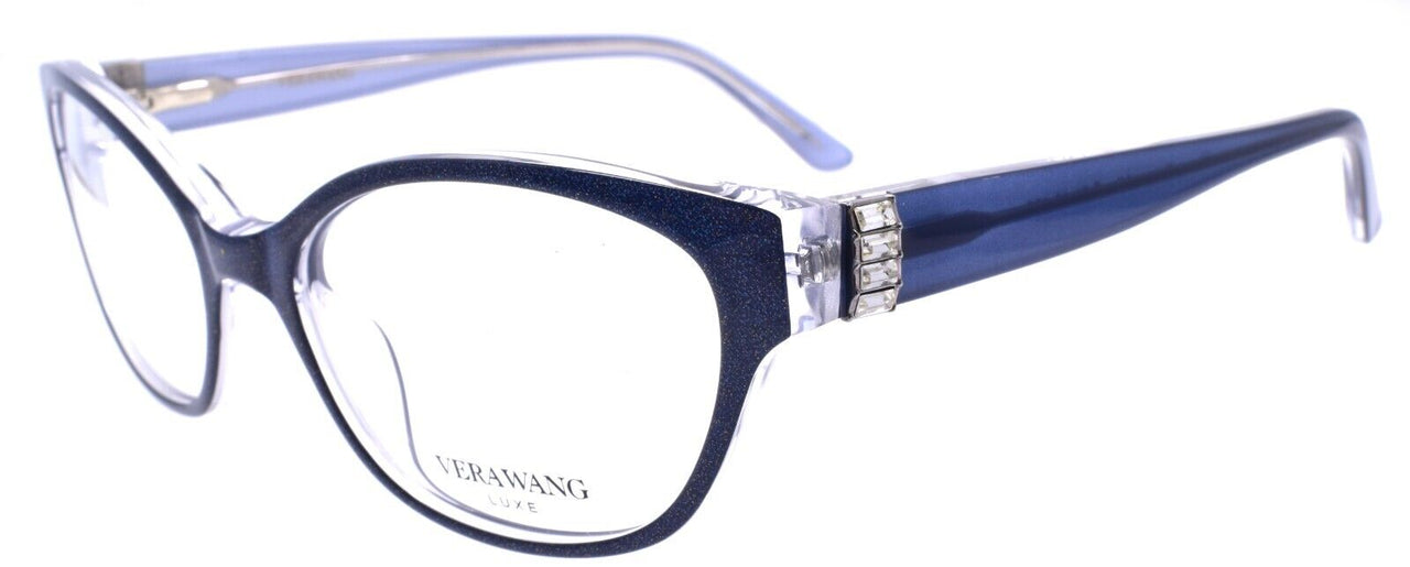 Vera Wang Raina MI Women's Eyeglasses Frames 51-16-132 Midnight Blue w/ Crystals