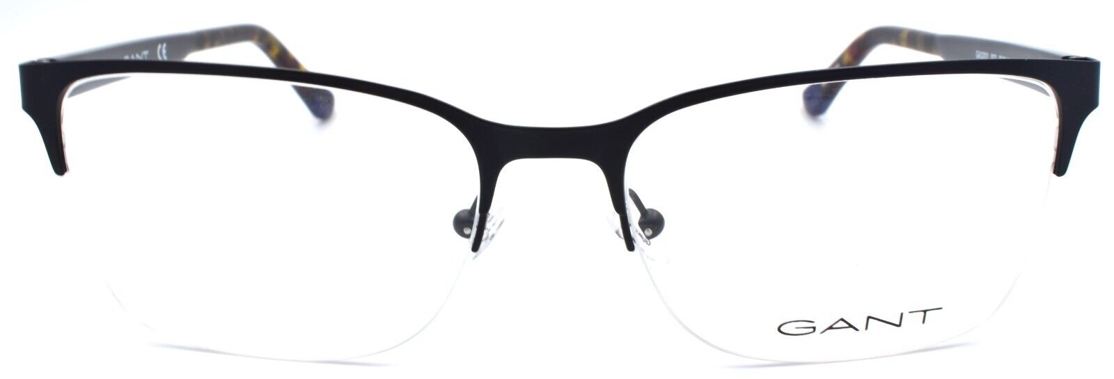 2-GANT GA3202 002 Men's Eyeglasses Frames Half-rim Large 58-18-150 Matte Black-889214125866-IKSpecs