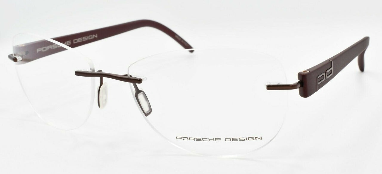 1-Porsche Design P8209 S1 B Eyeglasses Frames RIMLESS 55-16-135 Dark Red ITALY-4044709208431-IKSpecs