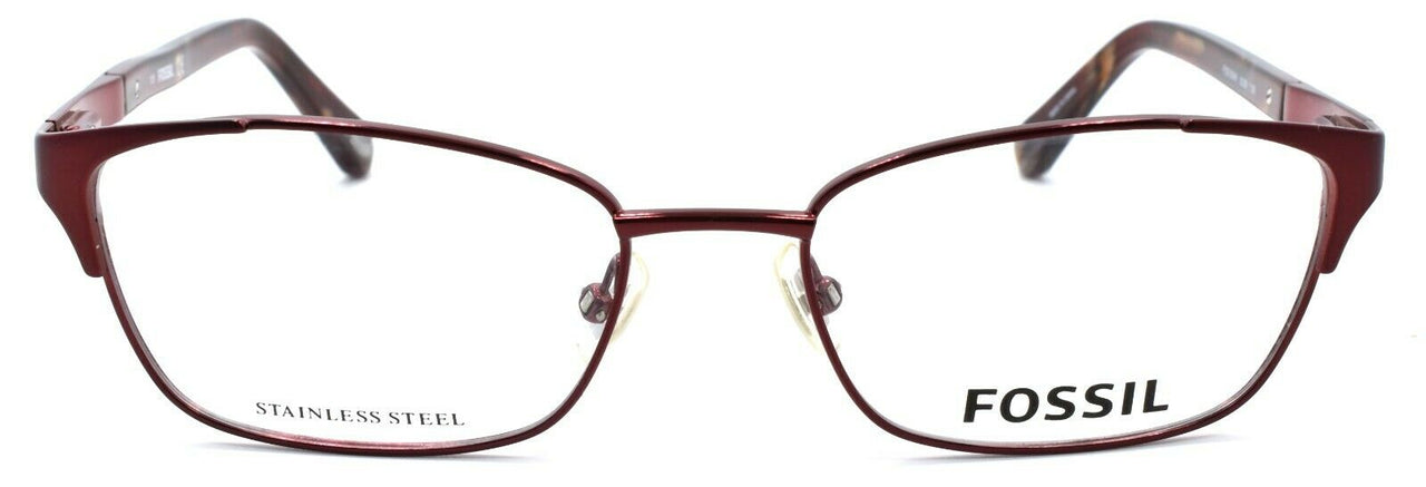 2-Fossil FOS 6048 023B Women's Eyeglasses Frames 52-17-135 Bordeaux Rose-716737698341-IKSpecs