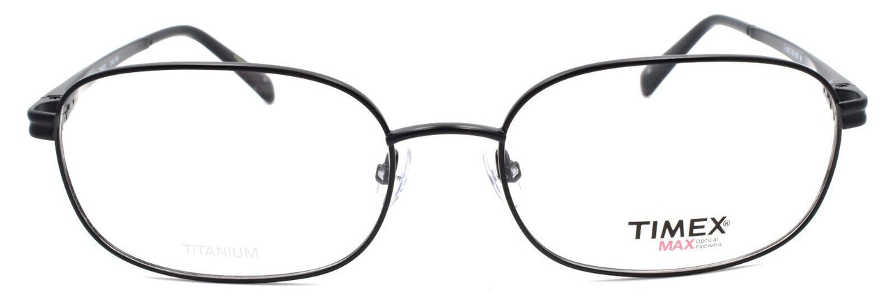 2-Timex 3:43 PM Men's Eyeglasses Frames Titanium 56-18-145 Black-715317116909-IKSpecs