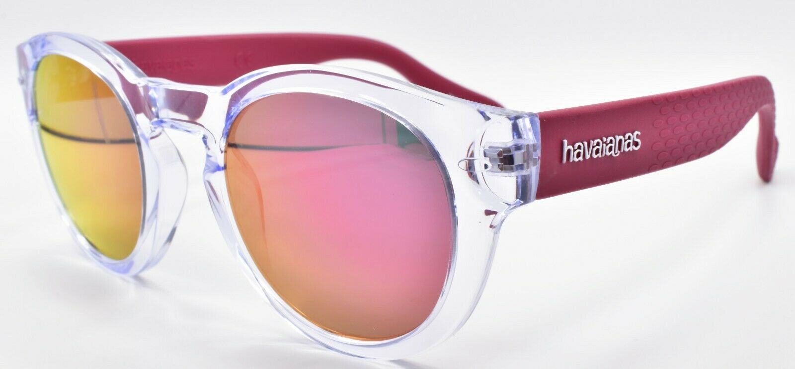 1-Havaianas Trancoso /M 22KVQ Sunglasses 49-24-145 Crystal Burgundy / Mirror Pink-762753944467-IKSpecs