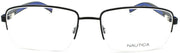 2-Nautica N7312 005 Men's Eyeglasses Frames Half-rim 58-18-145 Matte Black-688940465389-IKSpecs