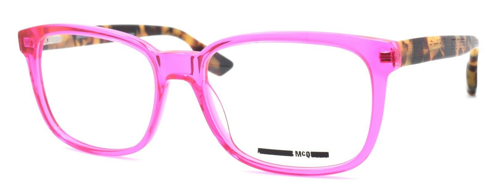 1-McQ Alexander McQueen MQ0049O 005 Women's Eyeglasses 54-17-145 Fuchsia / Havana-889652032832-IKSpecs