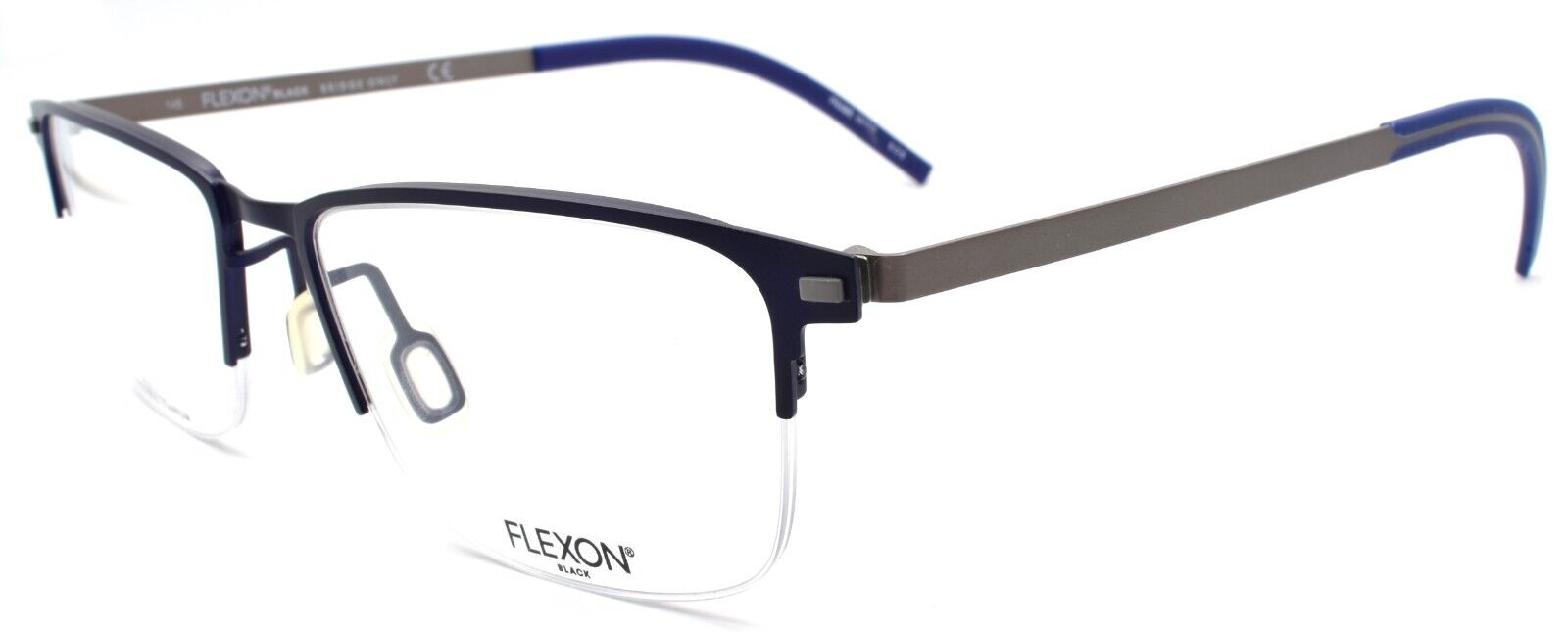1-Flexon B2030 412 Men's Eyeglasses Navy Half-rim 54-18-145 Flexible Titanium-883900204583-IKSpecs