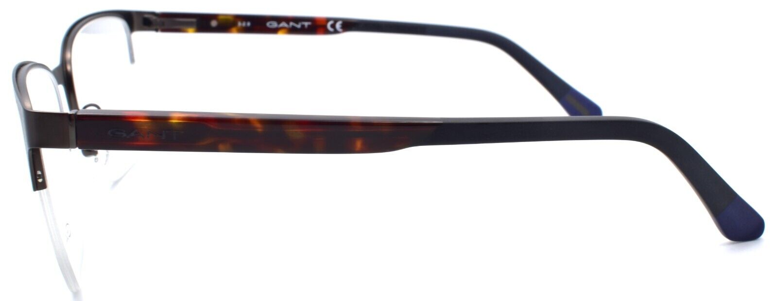 3-GANT GA3202 009 Men's Eyeglasses Frames Half-rim 55-18-140 Matte Gunmetal-889214107206-IKSpecs
