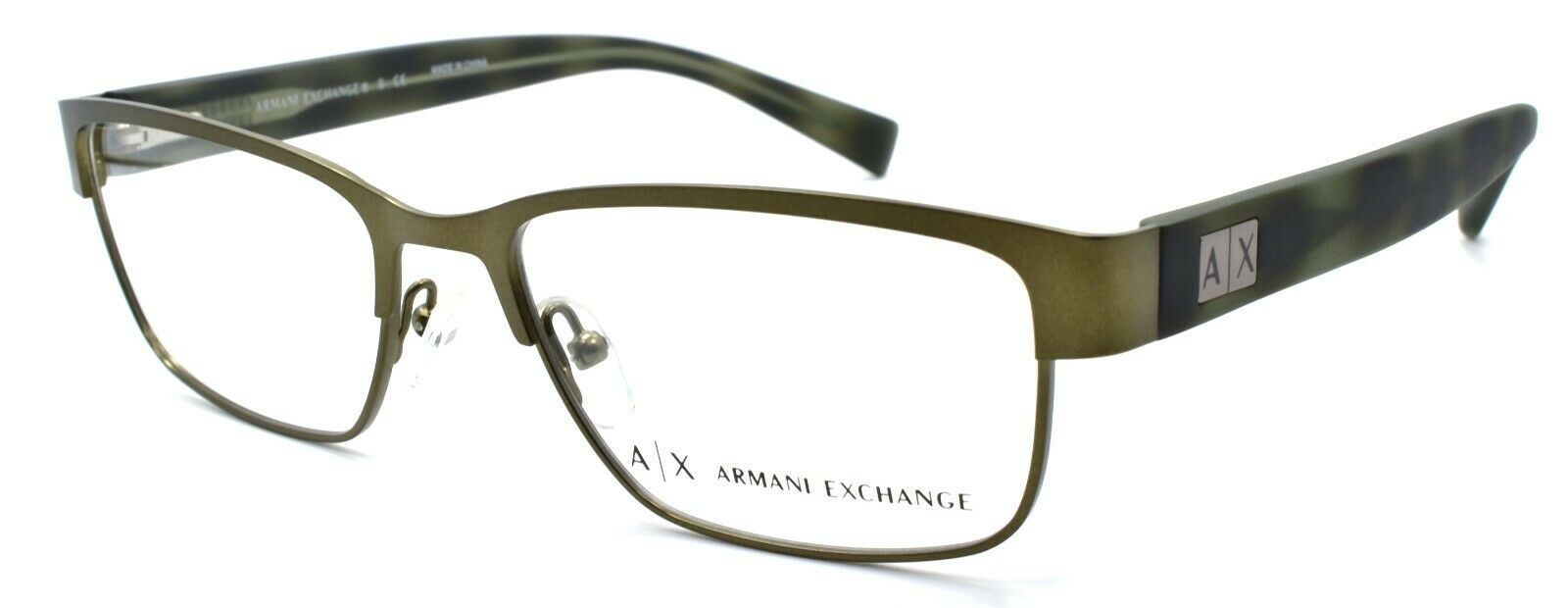 1-Armani Exchange AX1020 6092 Men's Eyeglasses Frames 54-17-145 Olive Gunmetal-8053672626964-IKSpecs
