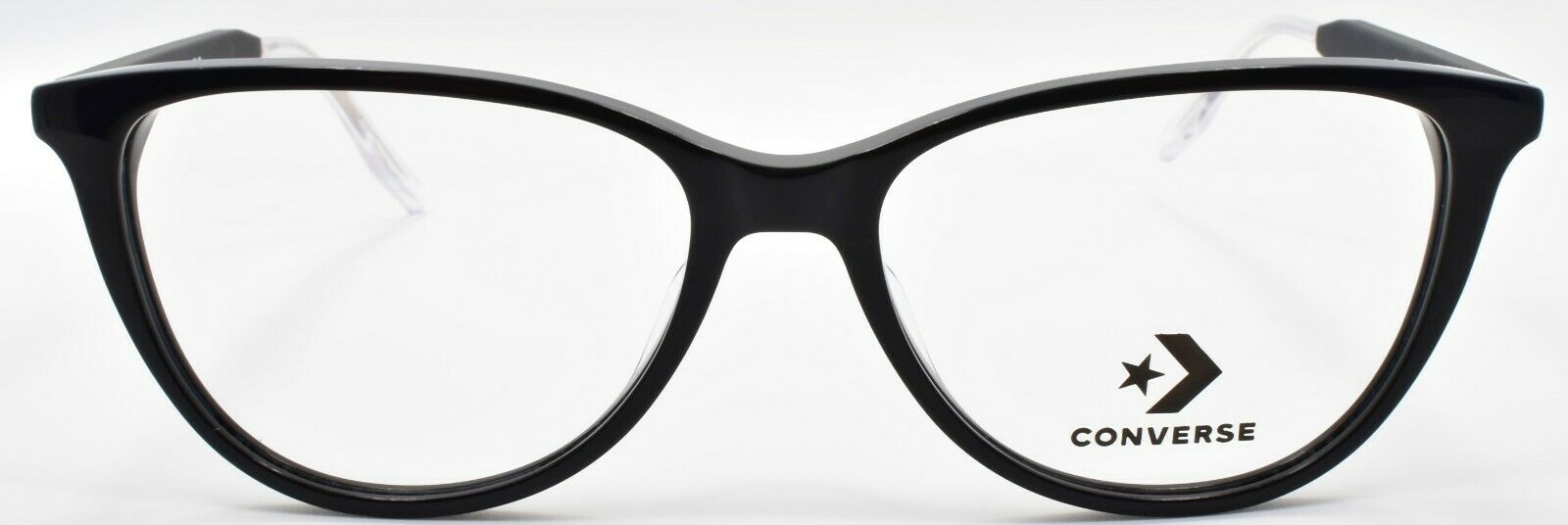 2-CONVERSE CV5004 001 Women's Eyeglasses Frames Cat Eye 52-15-140 Black-886895506571-IKSpecs