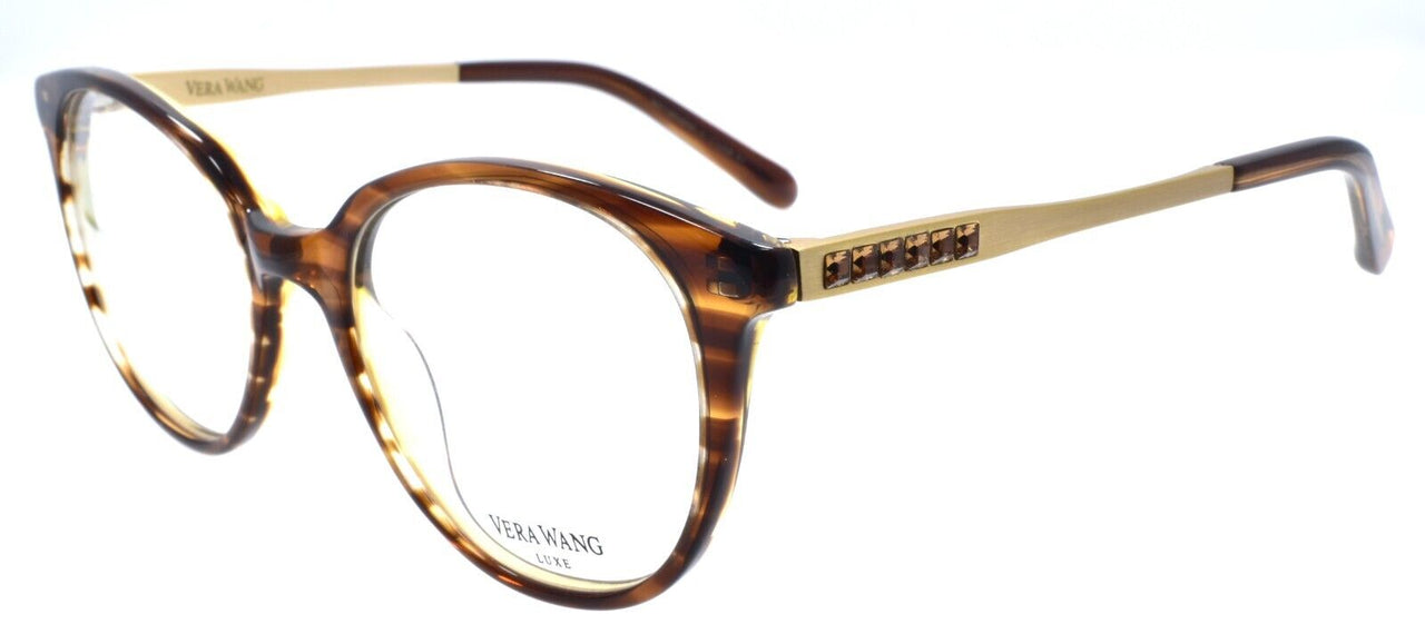 Vera Wang Bergee TA Women's Eyeglasses Frames 50-18-135 Brown w/ Crystals