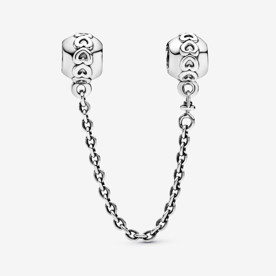 2-Pandora Band of Hearts Safety Chain Love Connection 925 Silver 791088-05-5700302163100-IKSpecs