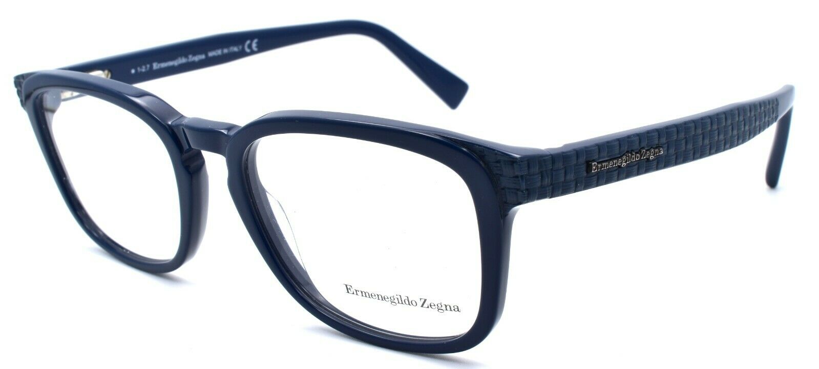 1-Ermenegildo Zegna EZ5109 092 Men's Eyeglasses Frames 52-19-145 Blue Italy-664689860135-IKSpecs