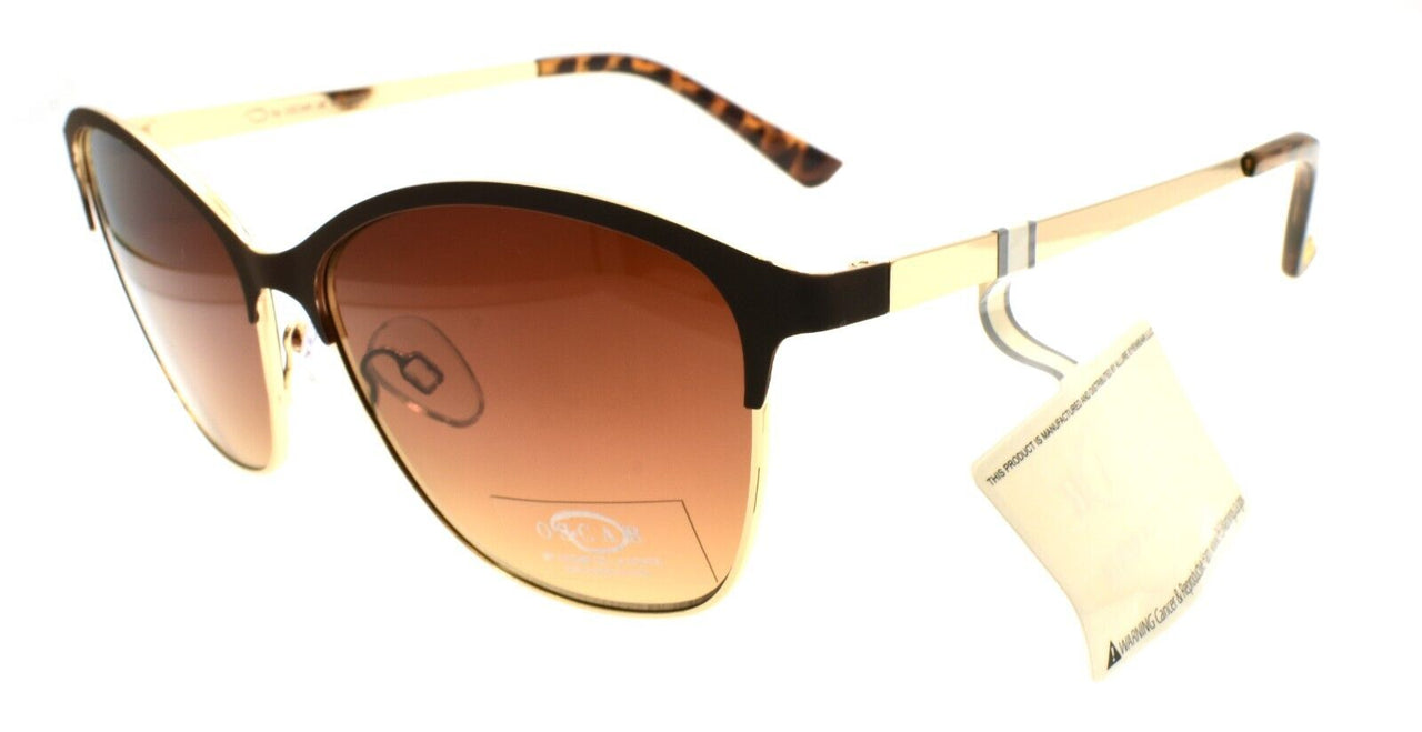 1-OSCAR By Oscar De La Renta OSS3108 700 Women's Sunglasses Brown & Gold / Brown-800414530519-IKSpecs