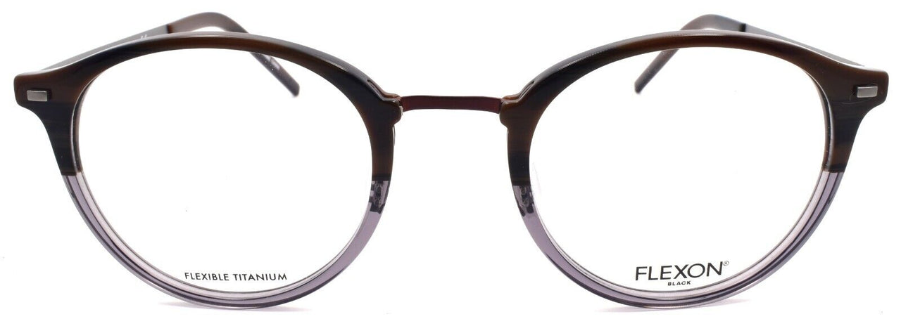 2-Flexon B2024 221 Men's Eyeglasses Frames Brown Horn 50-23-145 Flexible Titanium-883900206532-IKSpecs