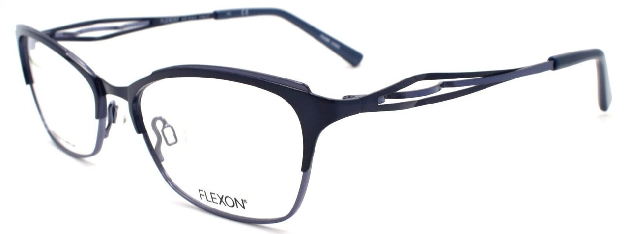 Flexon W3000 001 Women's Eyeglasses Frames Navy 53-17-135 Titanium Bridge