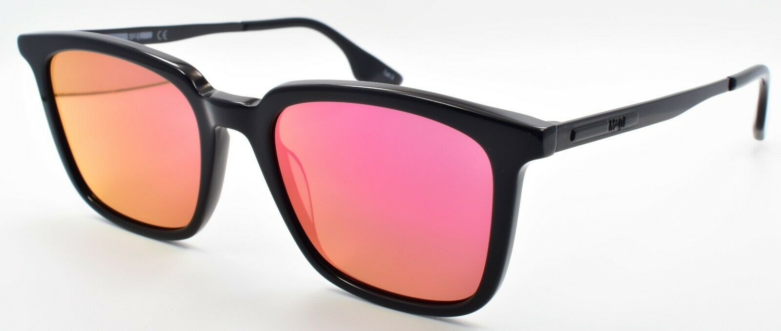 1-McQ Alexander McQueen MQ0070S 006 Unisex Sunglasses Black / Mirrored-889652064857-IKSpecs
