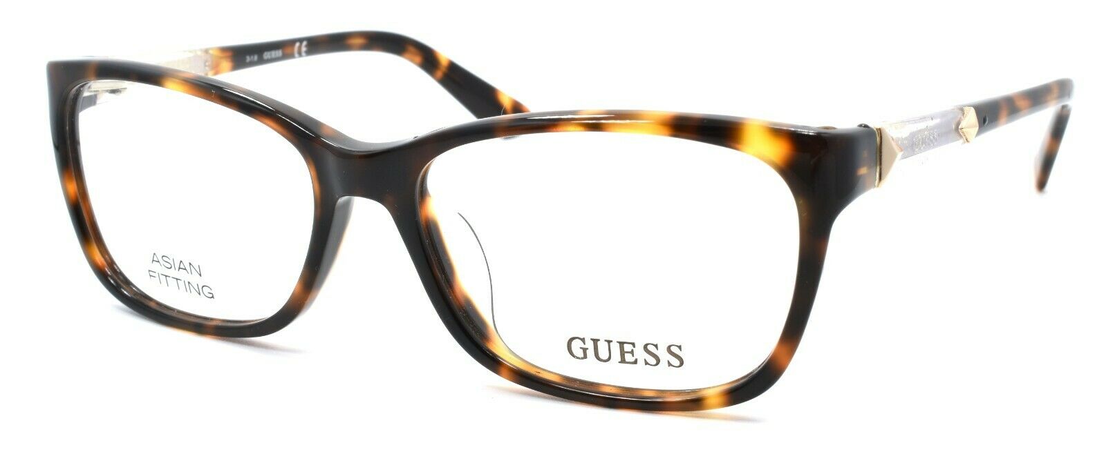 1-GUESS GU2561-F 052 Women's Eyeglasses Frames Asian Fit 53-15-135 Dark Havana-664689795703-IKSpecs