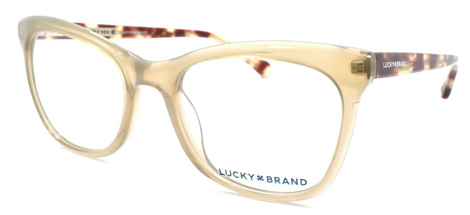1-LUCKY BRAND D203 Women's Eyeglasses Frames Cat Eye 53-20-140 Brown + CASE-751286289978-IKSpecs