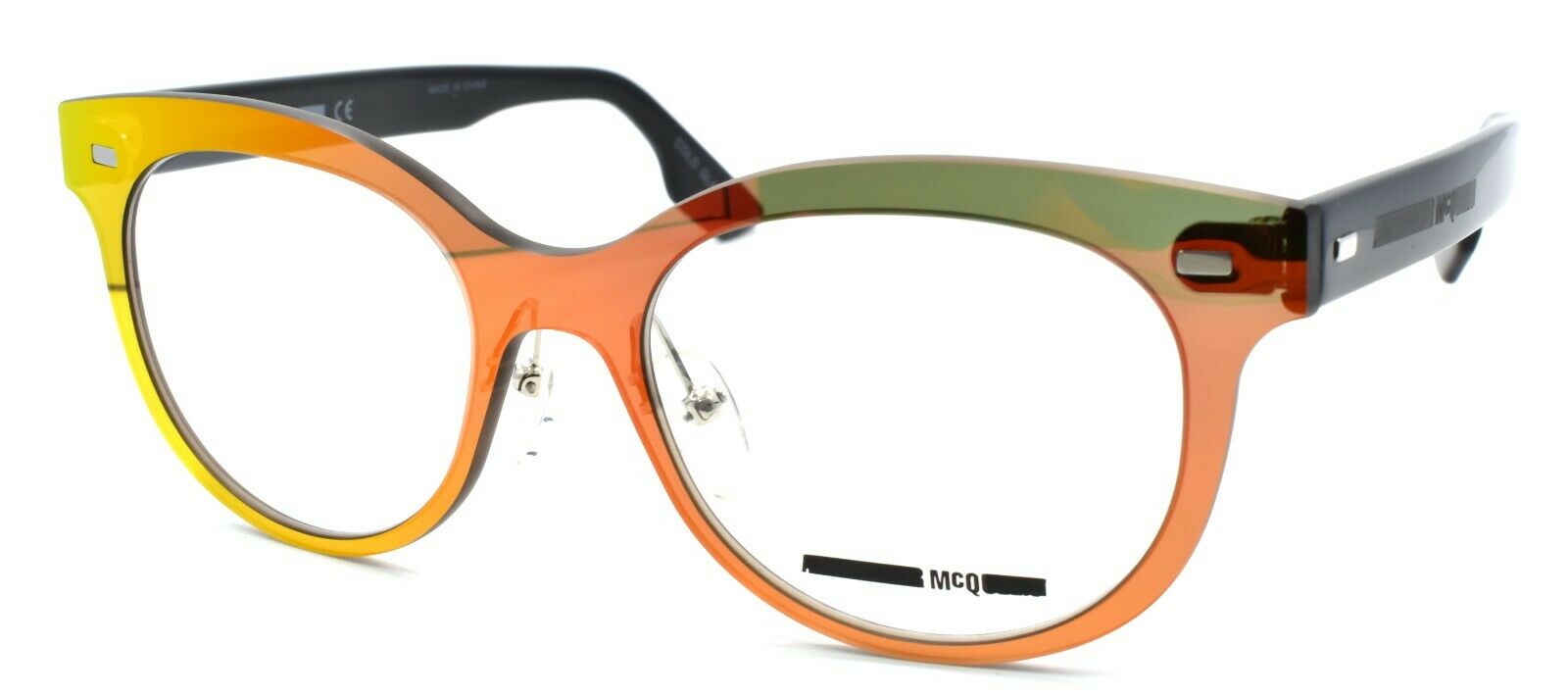 1-McQ Alexander McQueen MQ0009O 001 Women's Eyeglasses 50-18-140 Orange / Black-889652002262-IKSpecs