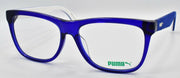 1-PUMA PU0044OA 004 Unisex Eyeglasses Frames 56-16-140 Blue w/ Suede-889652015378-IKSpecs