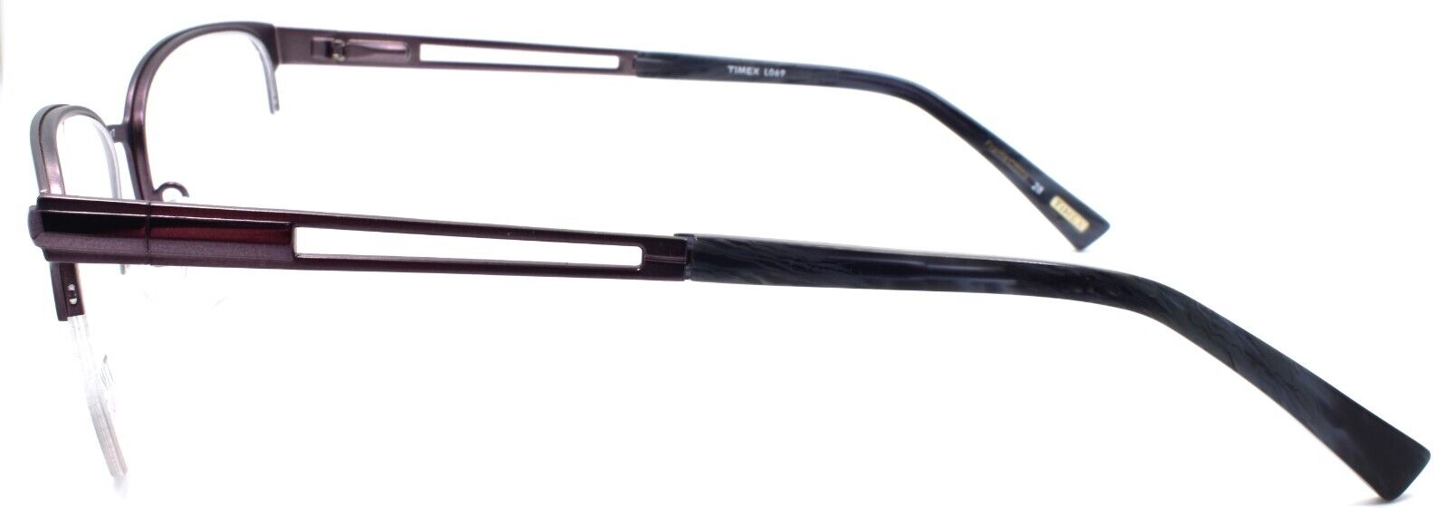3-Timex L069 Men's Eyeglasses Frames Half-rim 56-17-145 Gunmetal-715317090148-IKSpecs