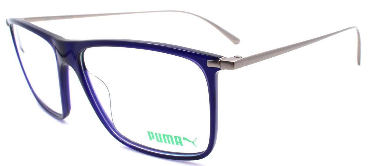 1-PUMA PU01040O 003 Men's Eyeglasses Frames 57-16-150 Blue / Ruthenium-889652107486-IKSpecs