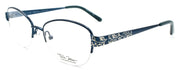 1-Marchon Tres Jolie 188 320 Women's Eyeglasses Frames Half-rim 52-17-140 Teal-886895465069-IKSpecs