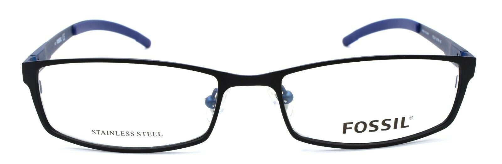 2-Fossil Felix 0JYM Men's Eyeglasses Frames 54-17-140 Black / Blue-716737134085-IKSpecs