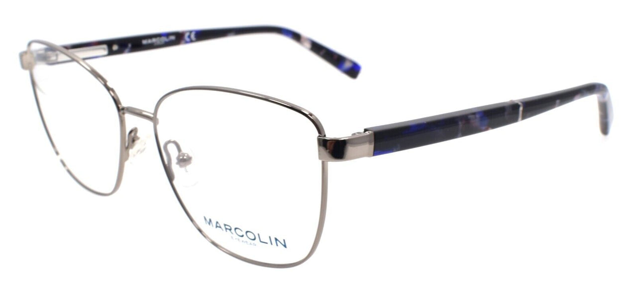 Marcolin MA5031 008 Women's Eyeglasses Frames 54-15-140 Shiny Gunmetal