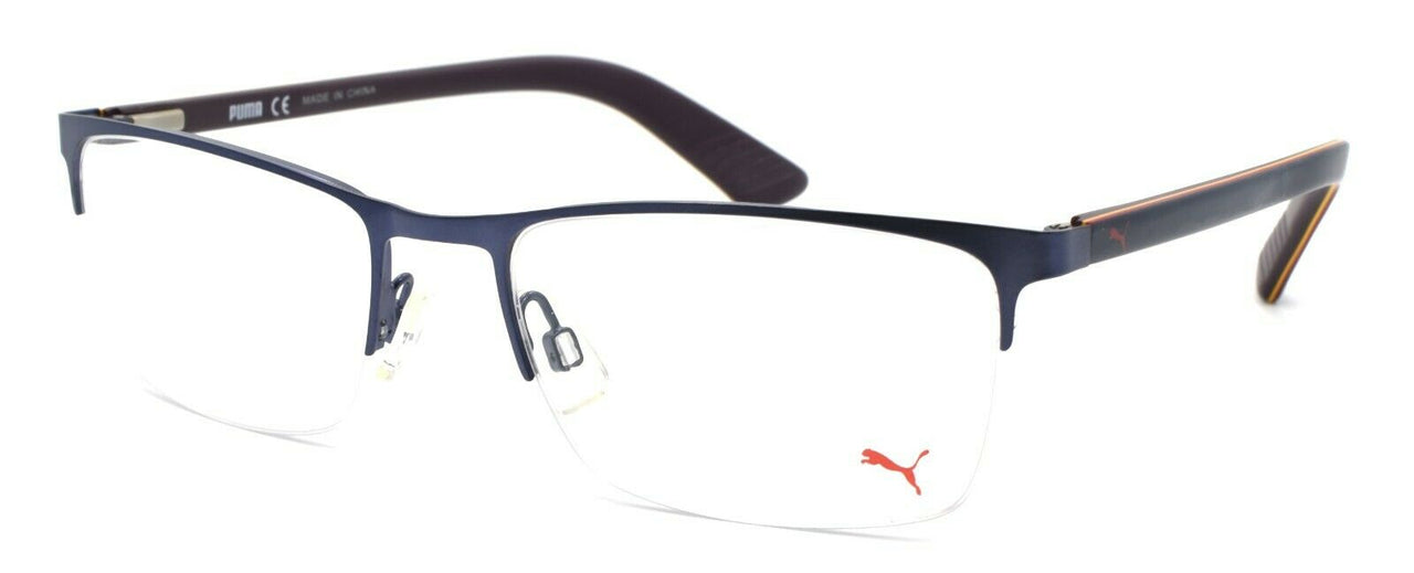 1-PUMA PU0028O 002 Men's Eyeglasses Frames Half-rim 54-18-140 Blue-889652002538-IKSpecs