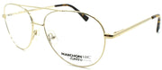 1-Marchon M8000 710 Eyeglasses Frames Aviator 53-15-140 Light Gold-886895404792-IKSpecs