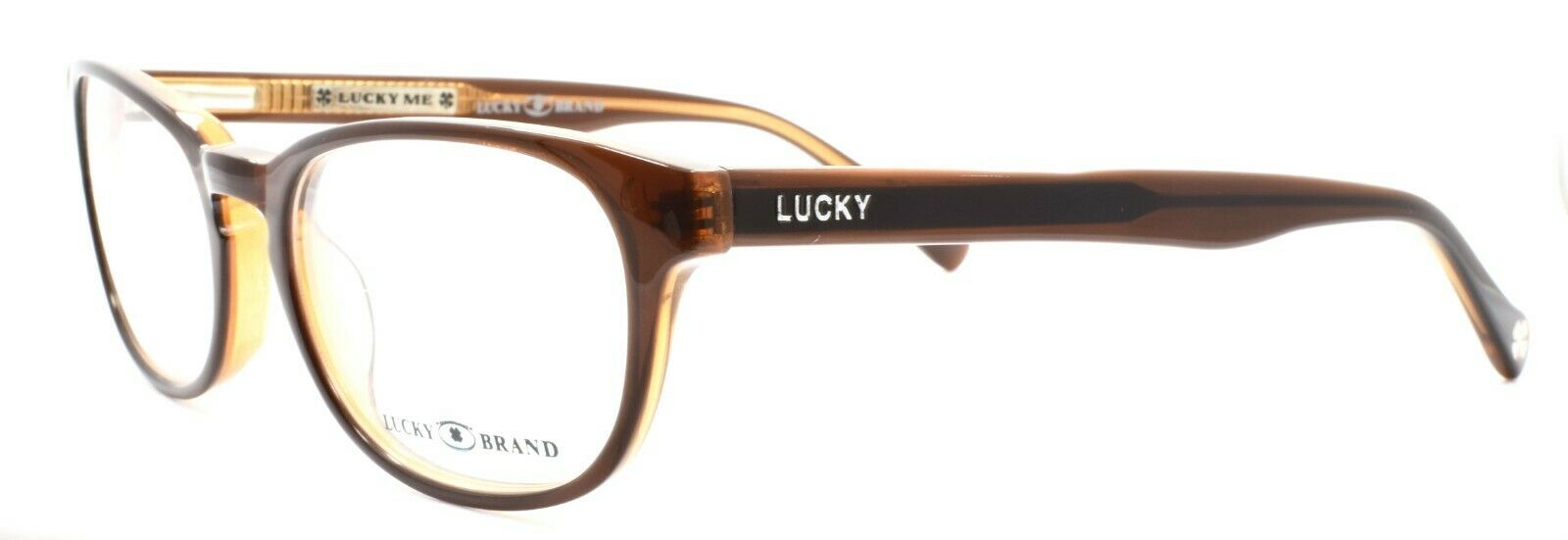 1-LUCKY BRAND Dynamo Unisex Kids Eyeglasses Frames 48-16-135 Brown + CASE-751286246339-IKSpecs