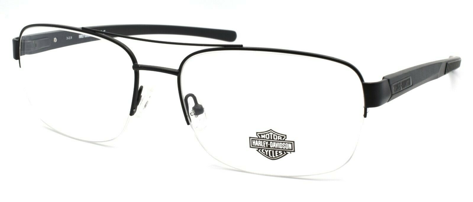1-Harley Davidson HD0791 008 Men's Half-rim Eyeglasses LARGE 60-18-150 Gunmetal-889214047670-IKSpecs