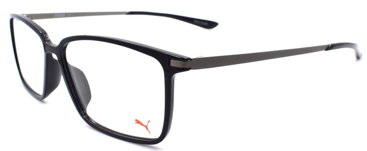 1-PUMA PU0114O 005 Eyeglasses Frames 57-14-145 Black / Silver-889652063607-IKSpecs