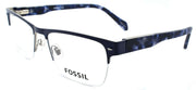 1-Fossil FOS 7020 RCT Men's Eyeglasses Frames Half-rim 53-17-145 Matte Blue-716736029009-IKSpecs