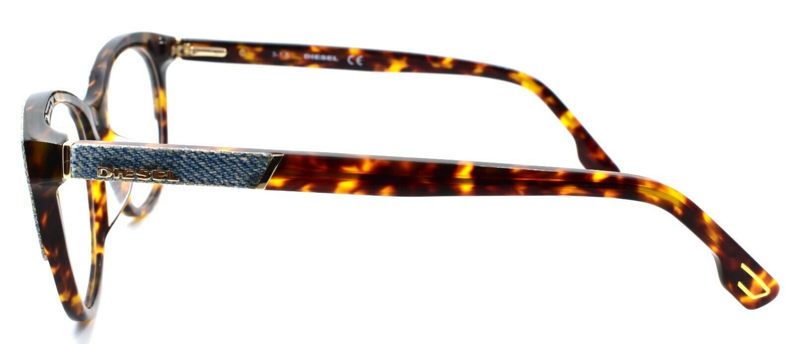 3-Diesel DL5155-F 053 Women's Glasses Frames Asian Fit 56-16-145 Havana / Denim-664689707829-IKSpecs