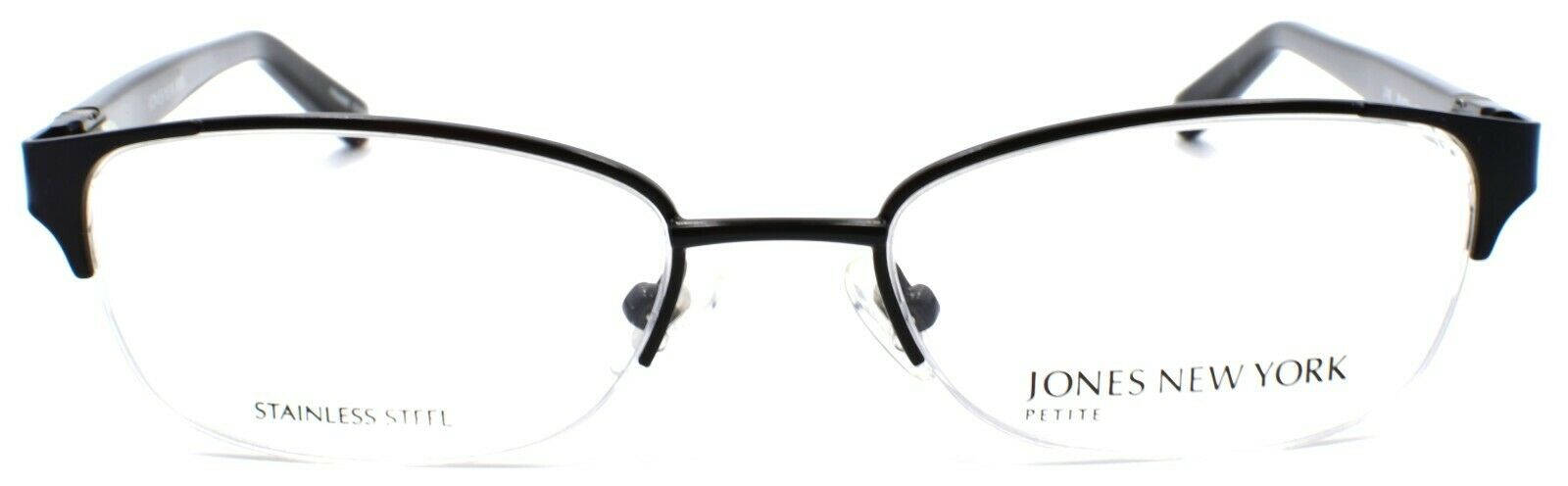 2-Jones New York JNY J142 Women's Eyeglasses Half-rim Petite 48-17-135 Black-751286283068-IKSpecs