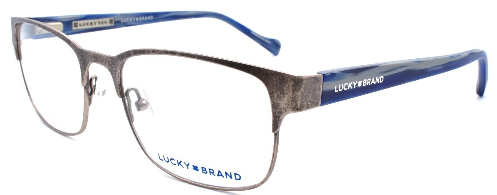 1-LUCKY BRAND D301 Men's Eyeglasses Frames 53-18-140 Distressed Gunmetal-751286281859-IKSpecs