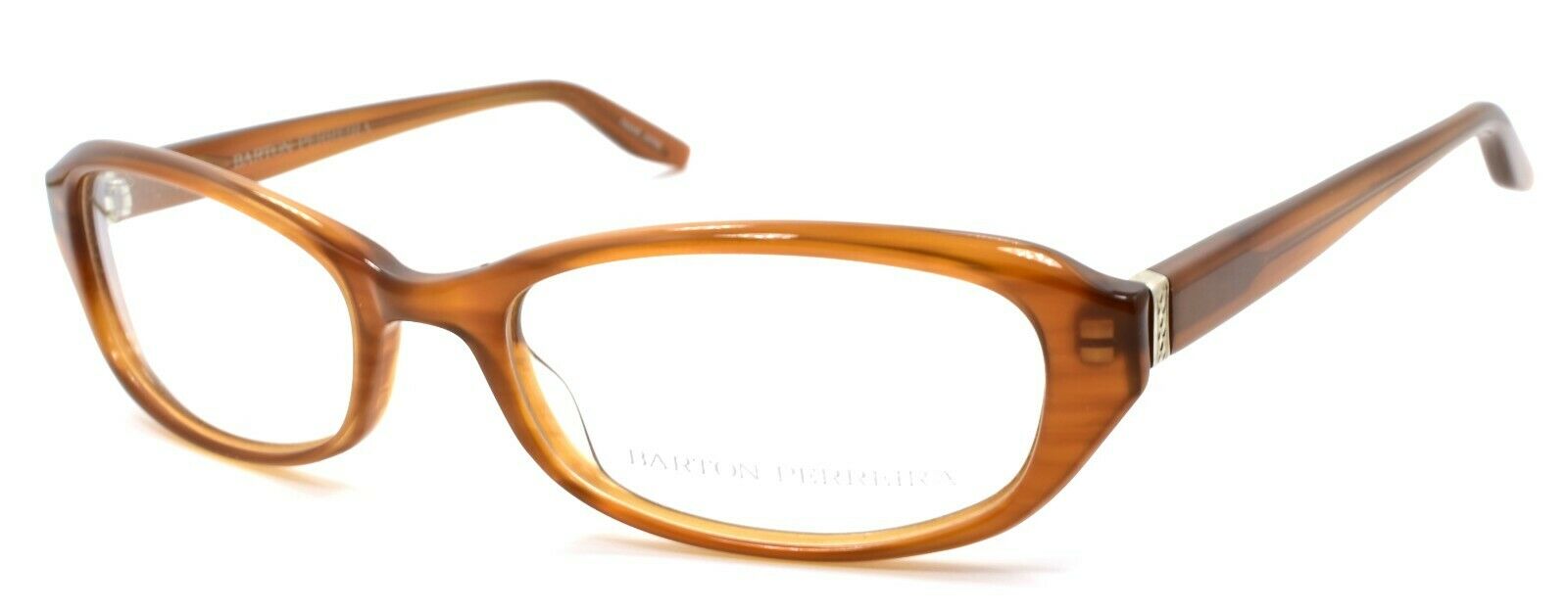1-Barton Perreira Jaclyn AMB/SIL Women's Eyeglasses Frames 52-18-133 Amber Silver-672263038511-IKSpecs