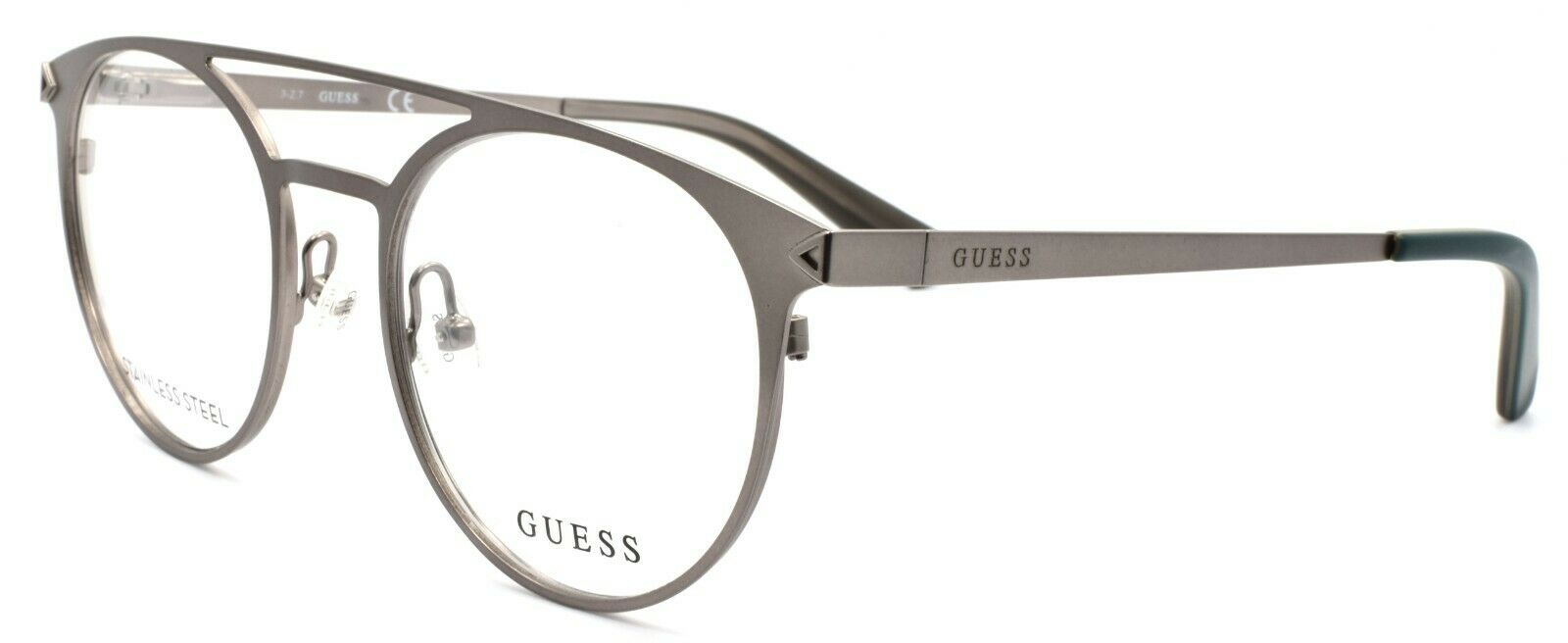 1-GUESS GU1956 009 Men's Eyeglasses Frames Aviator Round 50-19-140 Matte Gunmetal-664689952755-IKSpecs