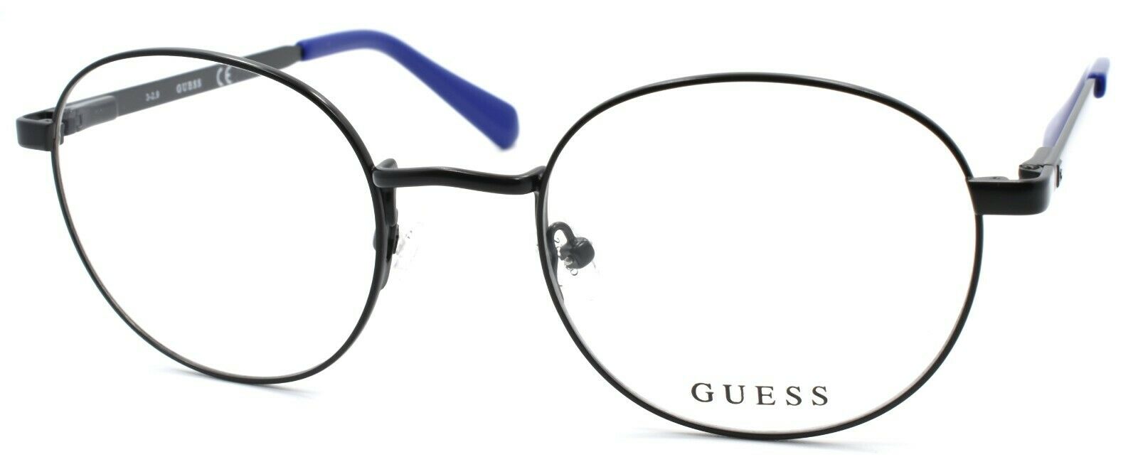 1-GUESS GU1969 005 Men's Eyeglasses Frames Round 50-21-145 Black / Blue-889214043511-IKSpecs