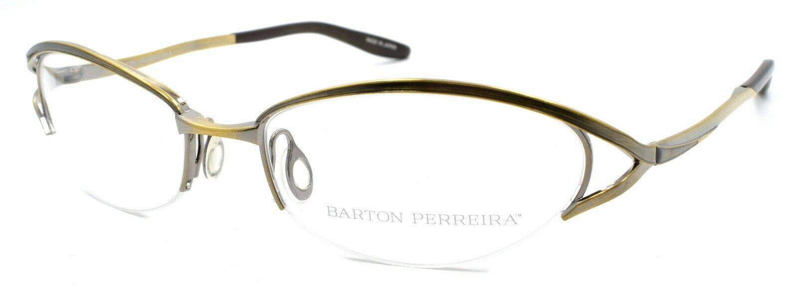 1-Barton Perreira Eliza Women's Eyeglasses Frames Half Rim 53-17-125 Antique Gold-672263038160-IKSpecs