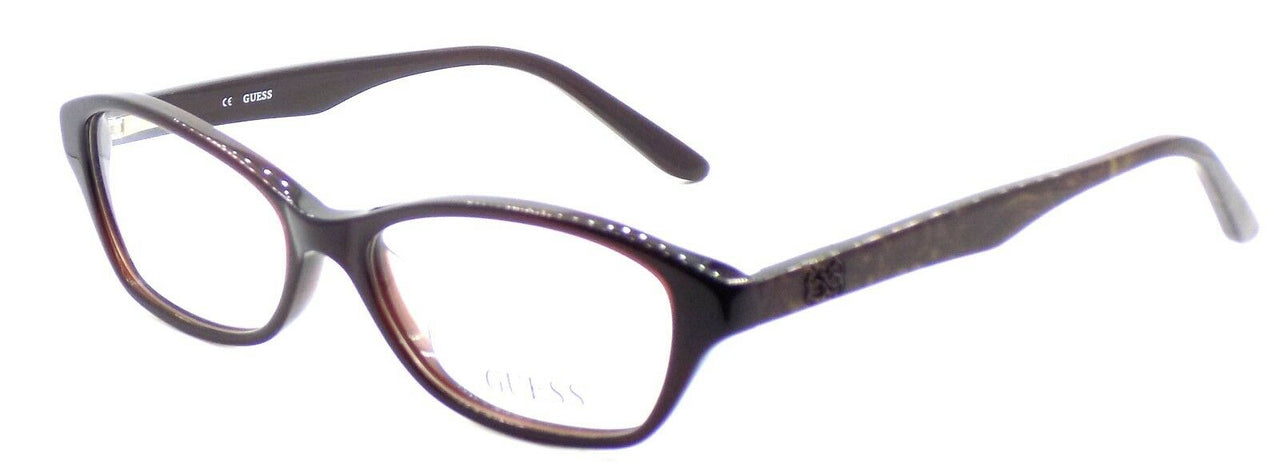 1-GUESS GU2417 BRN Women's Plastic Eyeglasses Frames 52-15-135 Brown + CASE-715583960220-IKSpecs