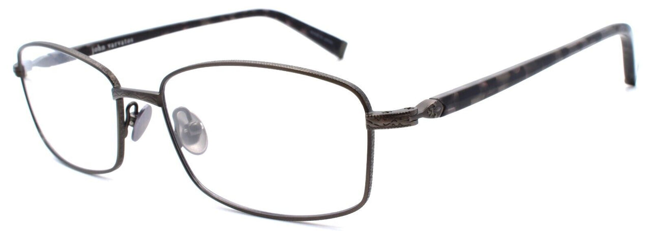 1-John Varvatos V150 Men's Eyeglasses Frames Titanium 56-17-145 Antique Gunmetal-751286268034-IKSpecs