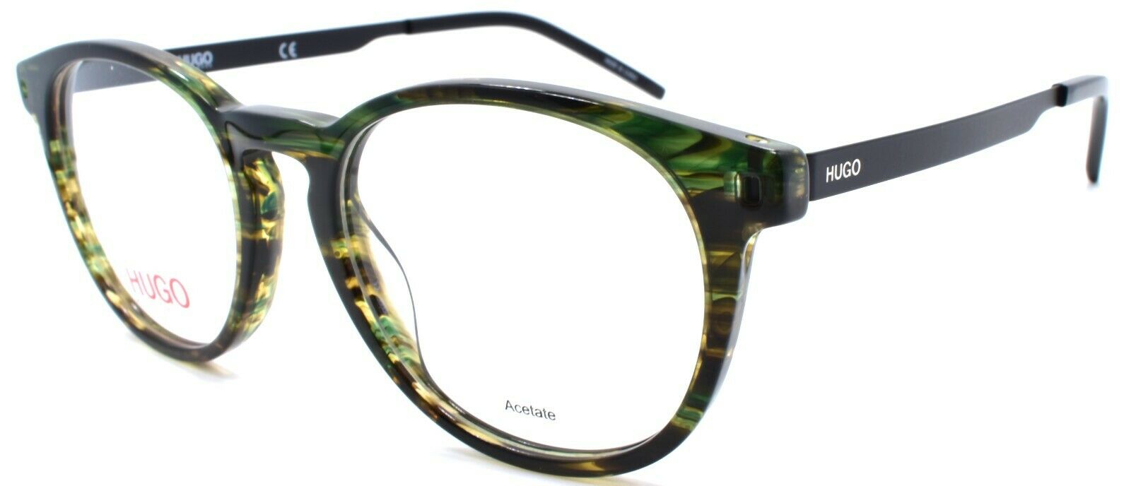 1-Hugo by Hugo Boss HG 1037 6AK Men's Eyeglasses Frames 49-19-150 Green Horn-716736141268-IKSpecs