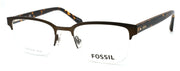 1-Fossil FOS 7005 09Q Men's Eyeglasses Frames Half-rim 52-20-150 Brown + CASE-762753985934-IKSpecs