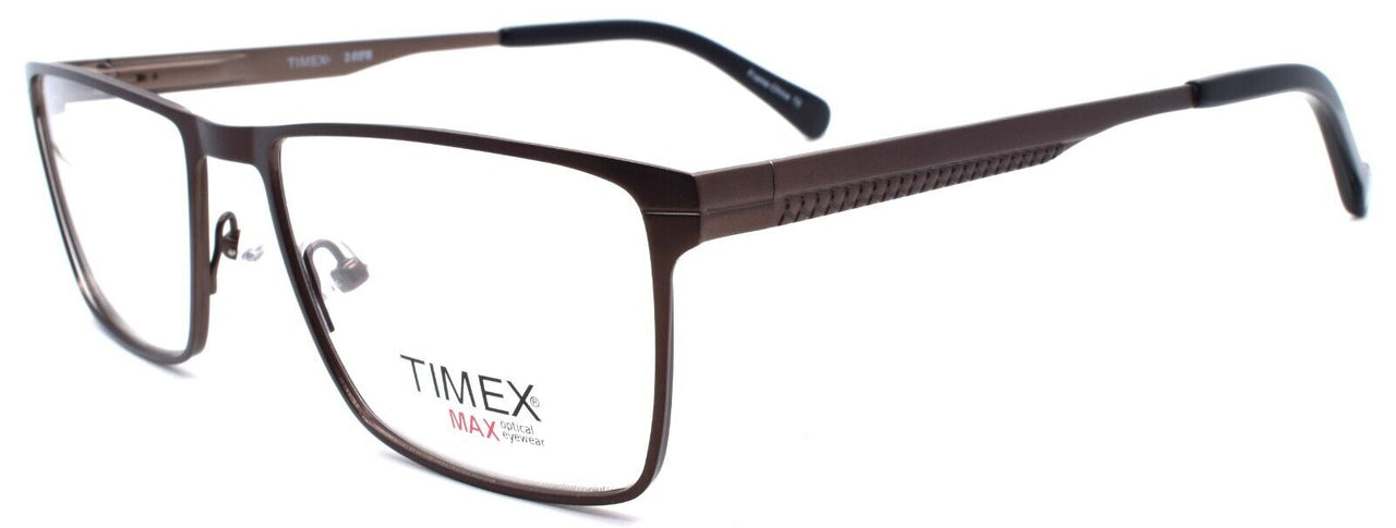 1-Timex 2:41 PM Men's Eyeglasses Titanium Large 56-18-150 Brown-715317011501-IKSpecs