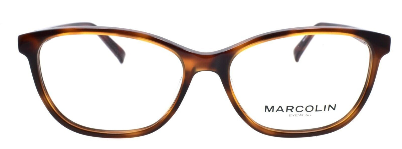 Marcolin MA5030 052 Women's Eyeglasses Frames Cat Eye 53-15-145 Dark Havana