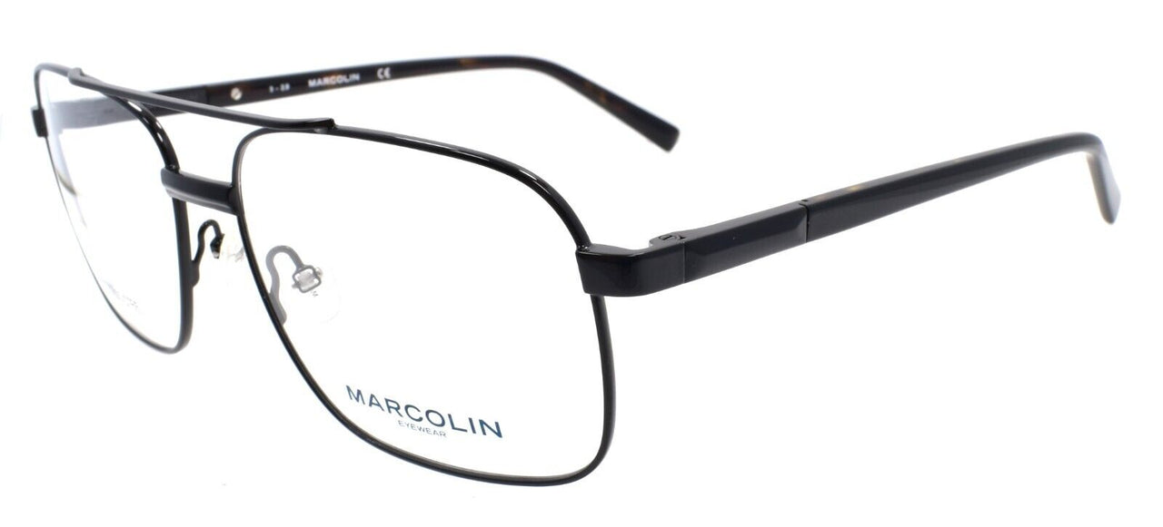 Marcolin MA3022 001 Men's Eyeglasses Frames Aviator Large 59-17-150 Black