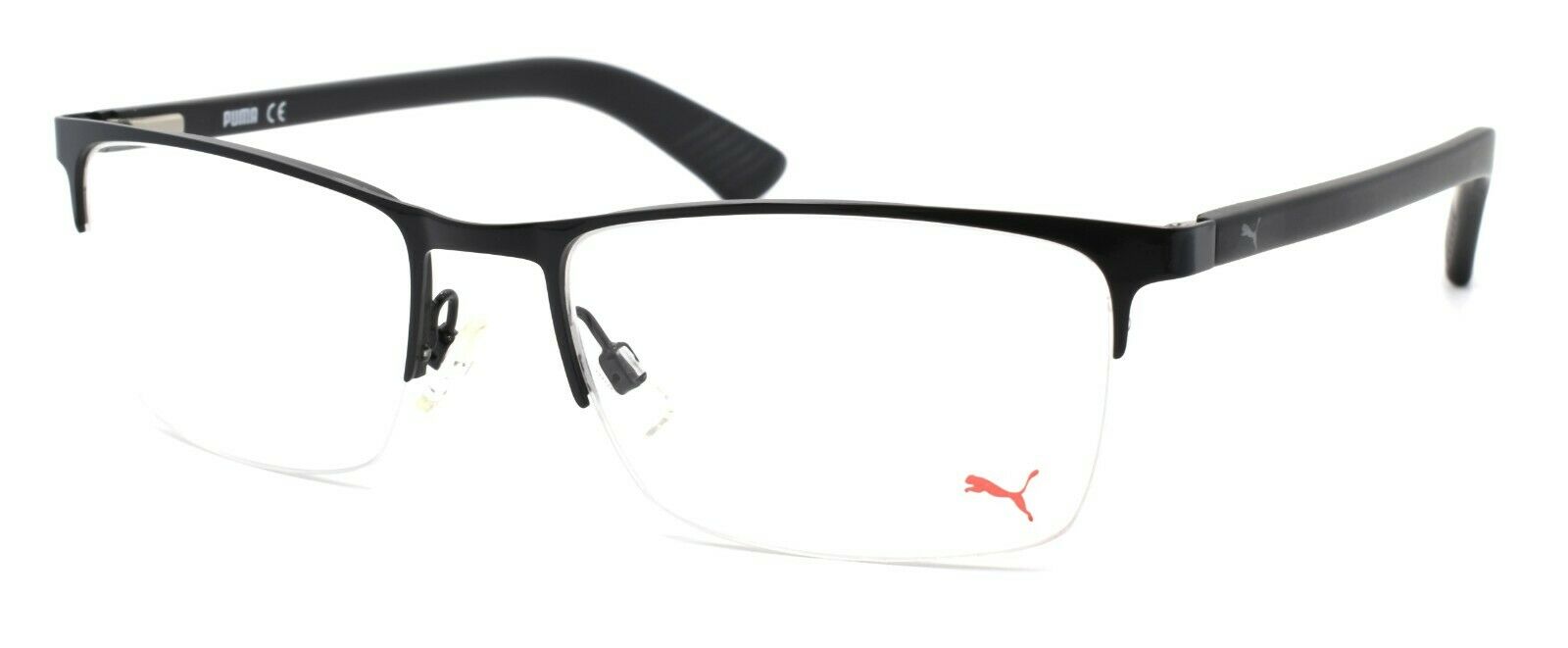 1-PUMA PU0028O 001 Men's Eyeglasses Frames Half-rim 54-18-140 Black-889652002521-IKSpecs